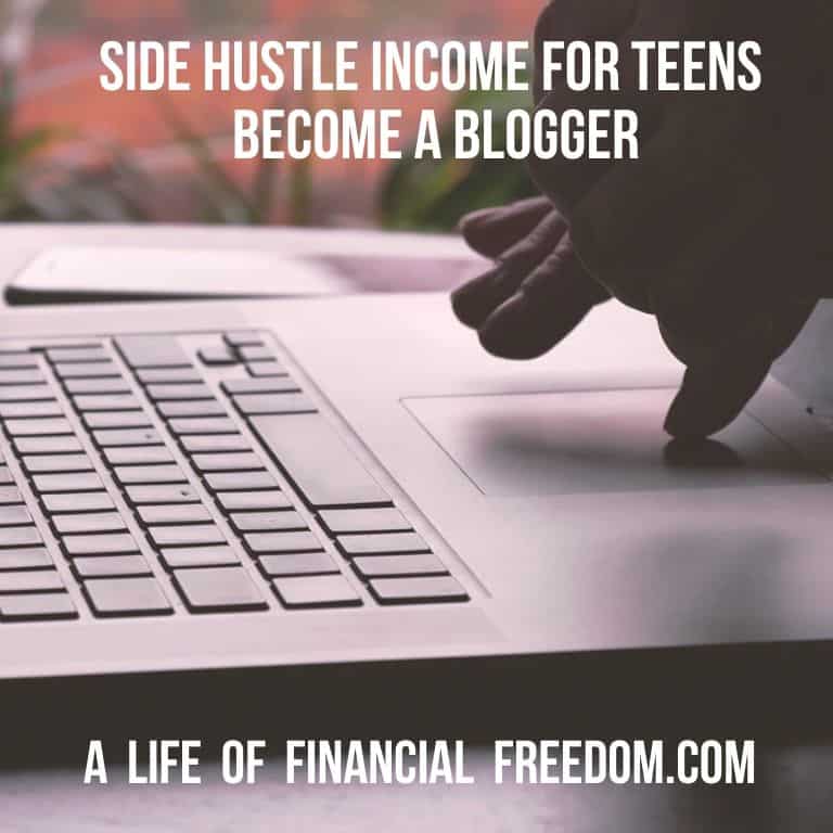 Becoming a blogger can be a great side hustle for teens. 