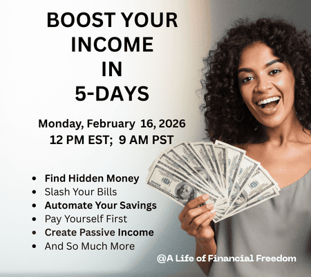 Boost your income in 5 days. 5 Day Money Boost Challenge