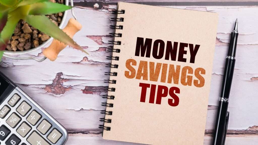 spiral notebook with the words 'Money Savings Tips' for article title Ultimate Extreme Savings Strategies